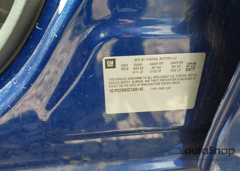 2012 Chevrolet Cruze Ls from USA, damaged, VIN 1G1PC5SH2C7406145